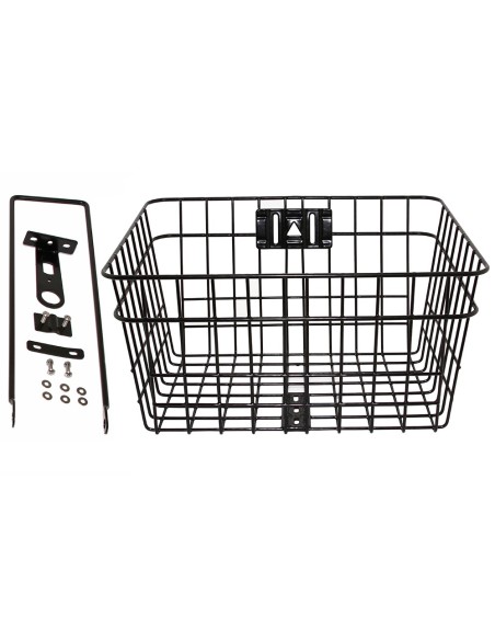 Steel Wire Front Basket W/Braces 333D Black.